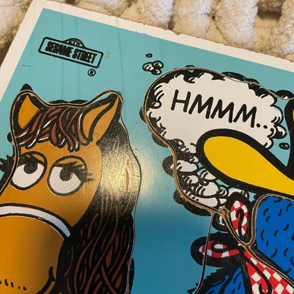 VINTAGE 1976 PLAYSKOOL GROVER BACKWARDS MUPPETS INC HARD PUZZLE MADE IN THE USA - Picture 3 of 5